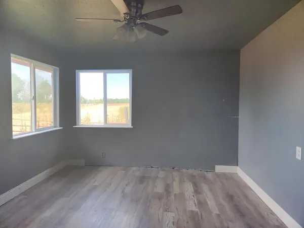 an empty room with a window