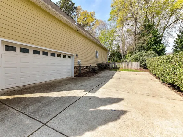 a view of backyard of house