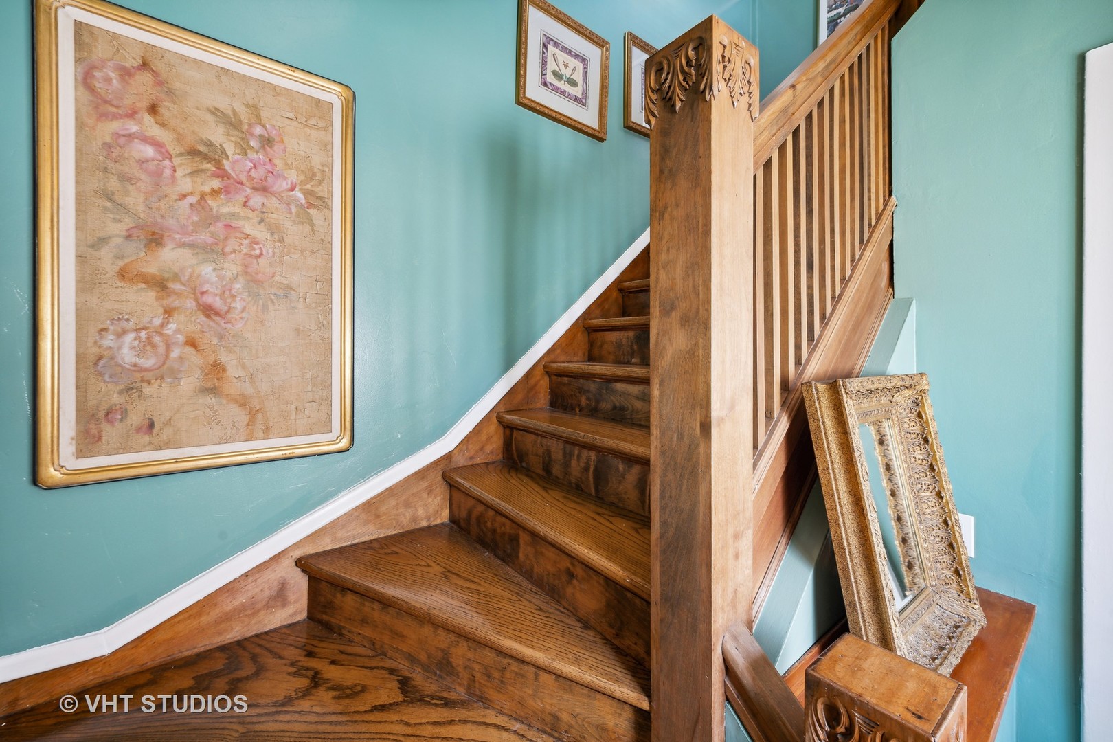 4506 North Beacon Street, Unit 3 Chicago, IL 60640 - Photo 3 of 23 a view of staircase with wooden floor and a rug