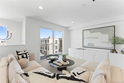 a view of a balcony with city view