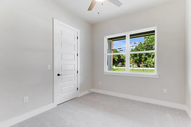 an empty room with a window