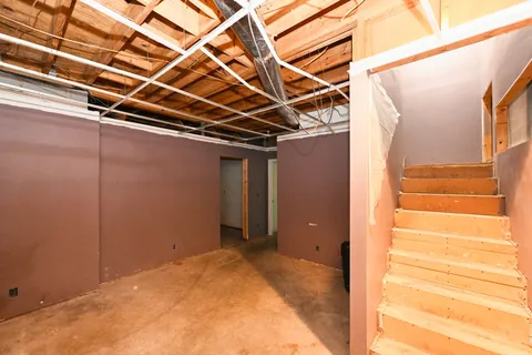 a view of a storage and utility room