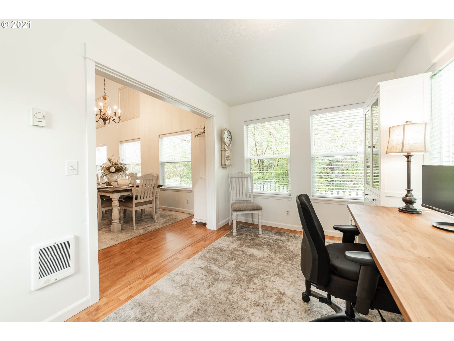 678 63rd Street Springfield, OR 97478 - Photo 13 of 32 a view of a dining room with furniture window and outside view