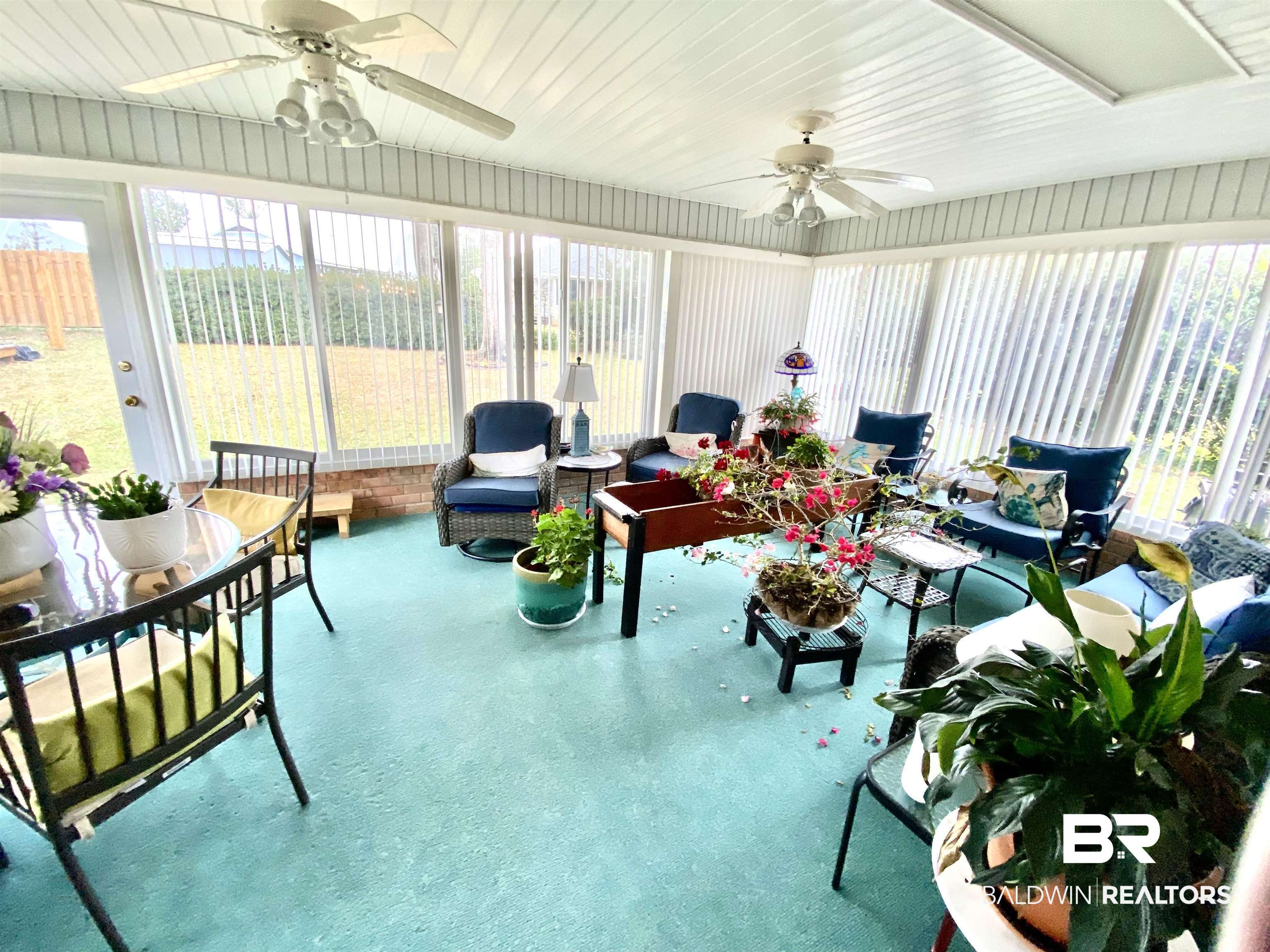 2872 Avenida Alberto Lillian, AL 36549 - Photo 14 of 31 Sunroom / solarium featuring ceiling fan