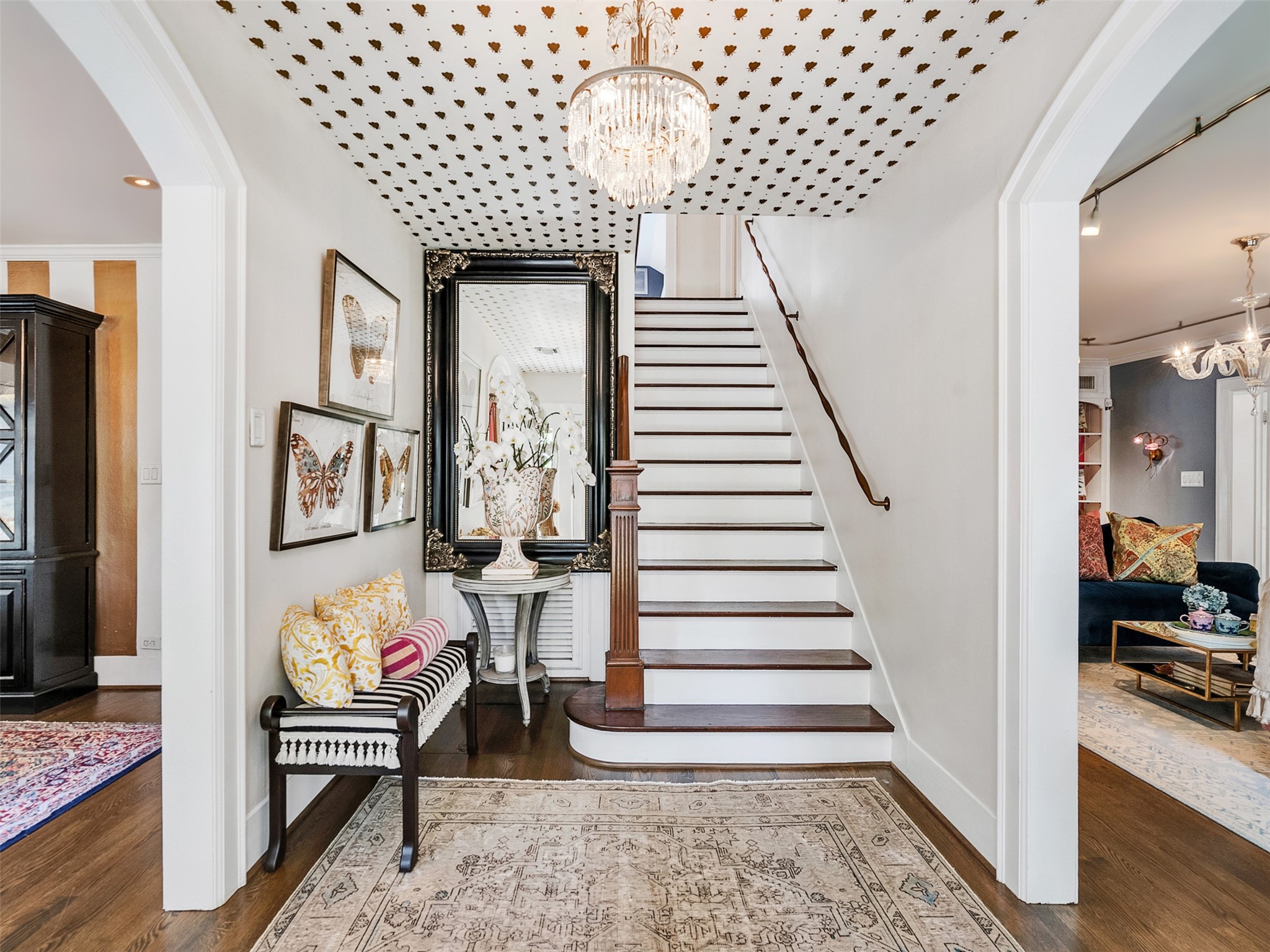 1836 Wroxton Road Houston, TX 77005 - Photo 3 of 42 Gorgeous front entry with views to the left, the formal dining room, to the right, formal living room.