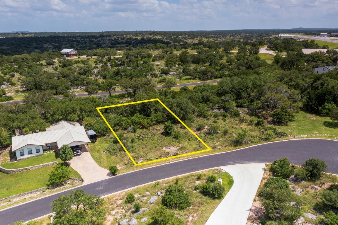 1105 Ute Road Horseshoe Bay, TX 78657 - Photo 6 of 11 Aerial view of property's location featuring property parcel outlined