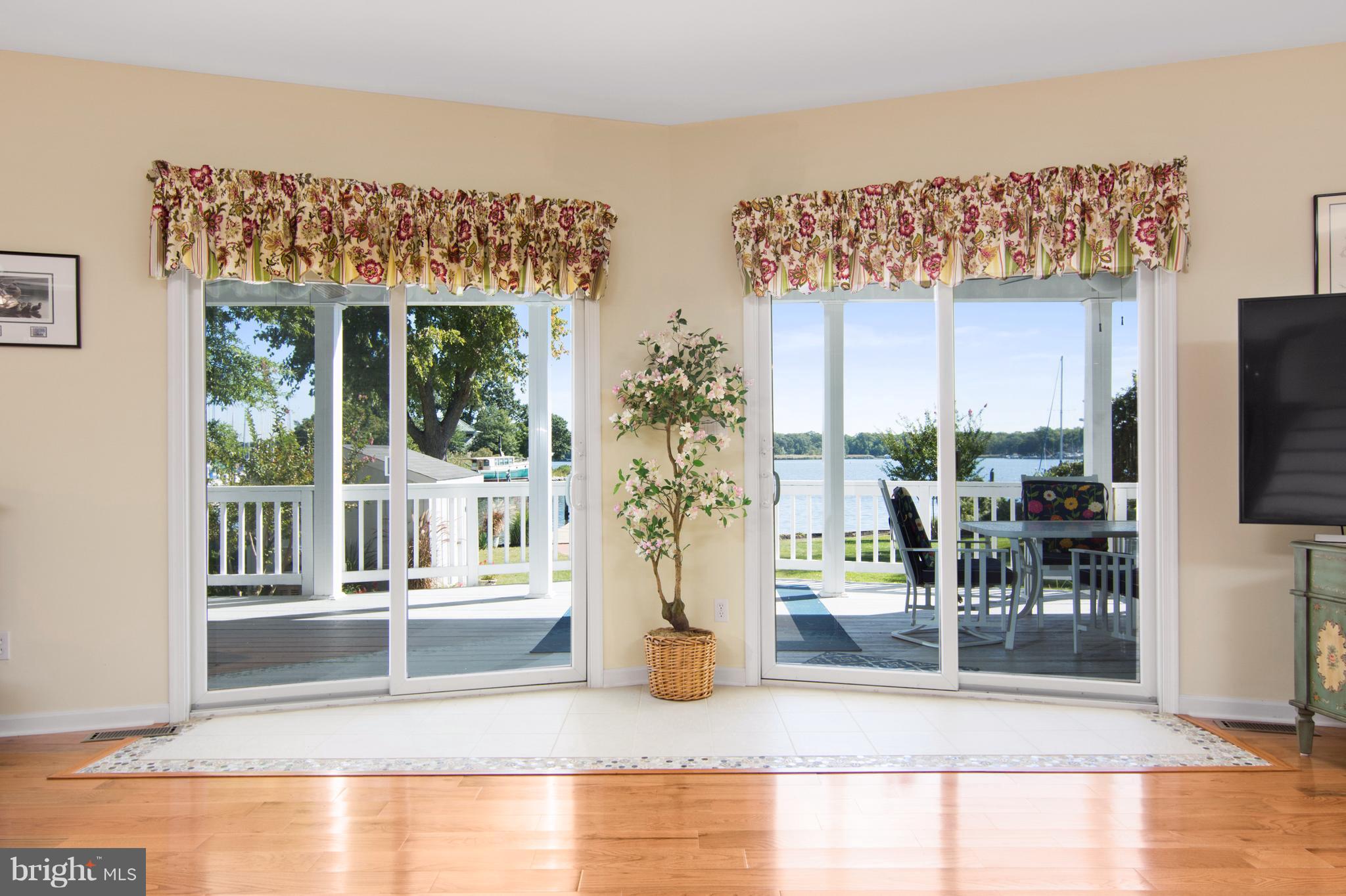 Panoramic water views from great room