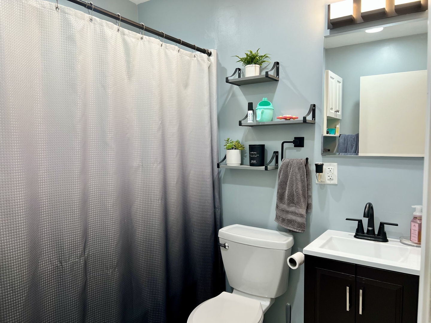 113 Walnut Street Gibson City, IL 60936 - Photo 27 of 33 a bathroom with a sink toilet and a mirror