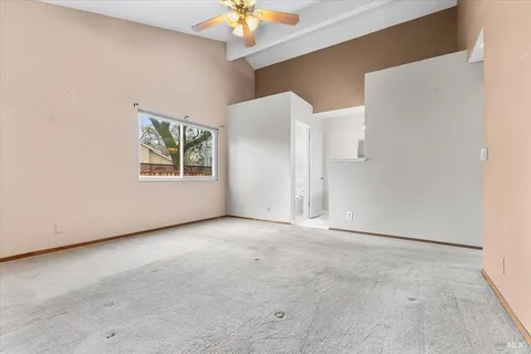 an empty room with a window