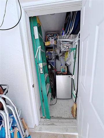 a view of storage and utility room