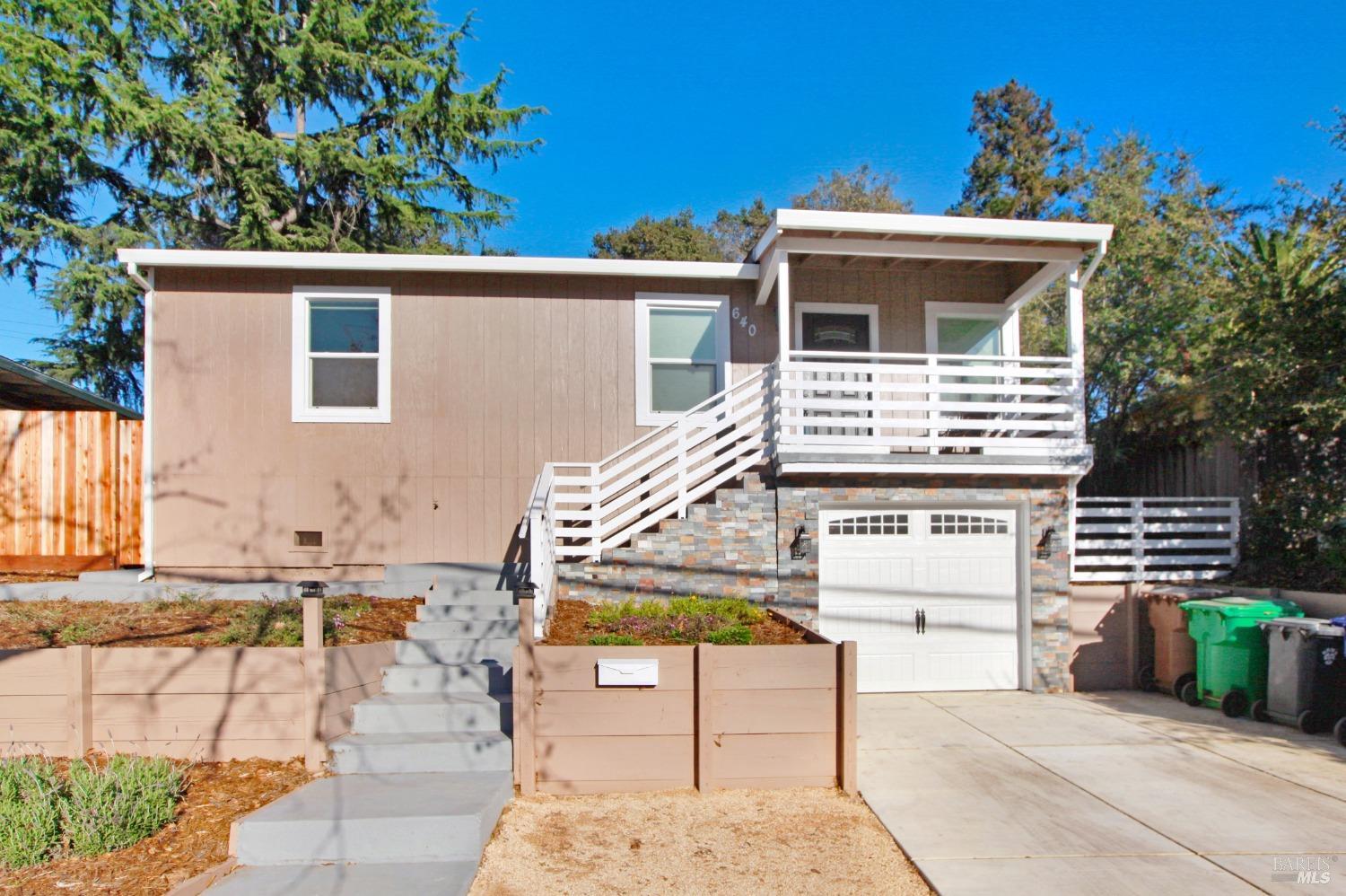a view of a house with a patio