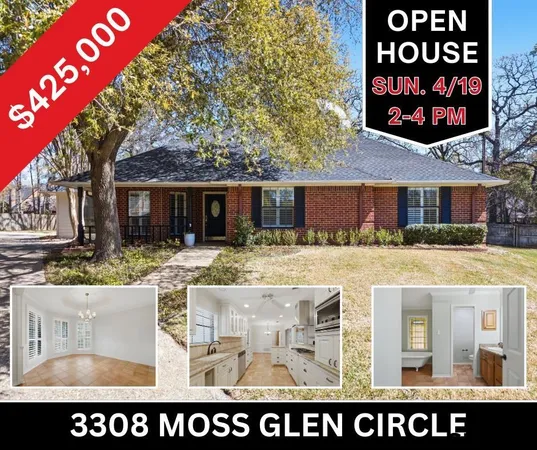 $425,000 | 3308 Moss Glen Circle, Tyler, TX 75707