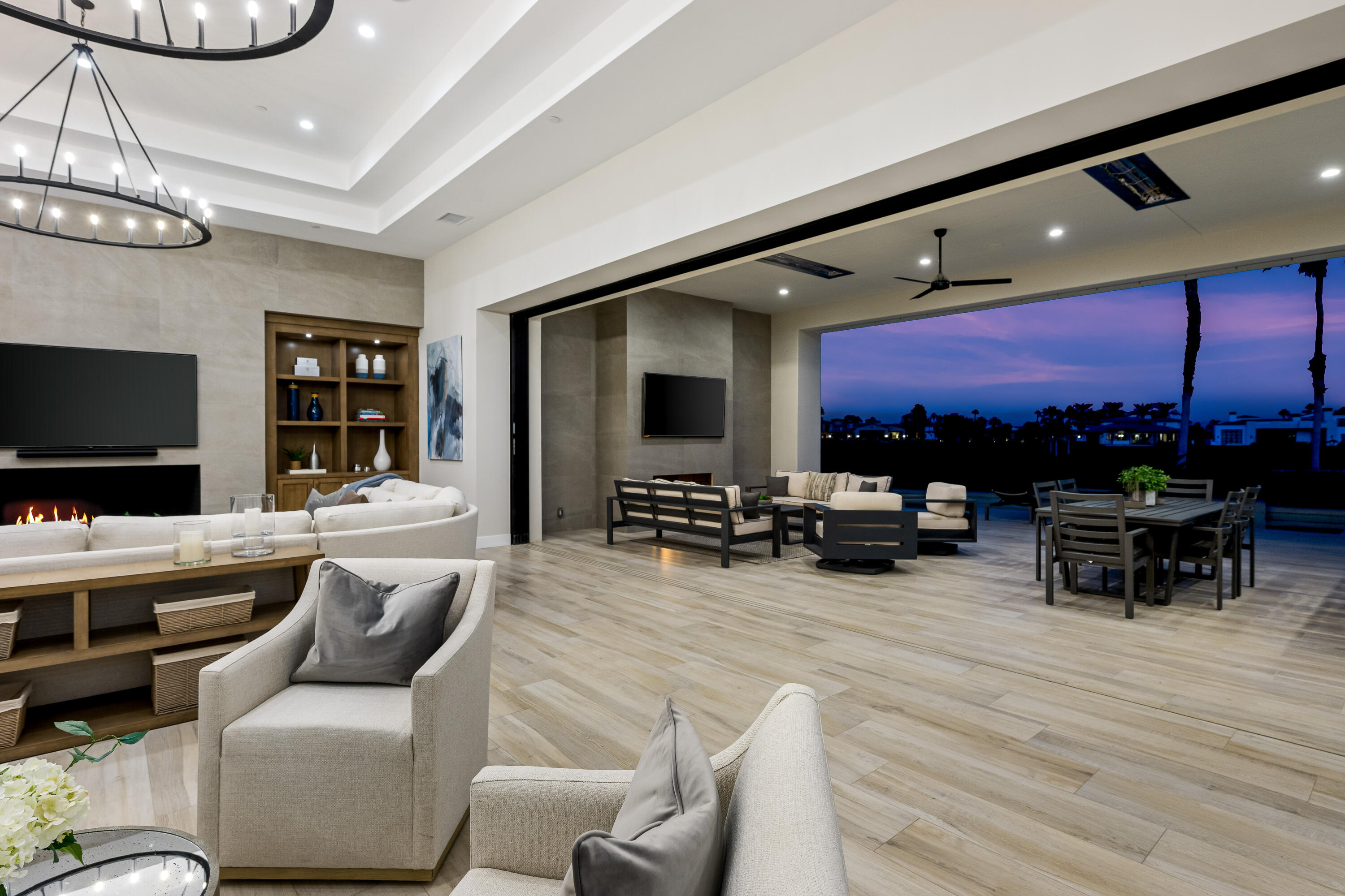 53488 Via Strada La Quinta, CA 92253 - Photo 44 of 56 a living room with furniture and a flat screen tv