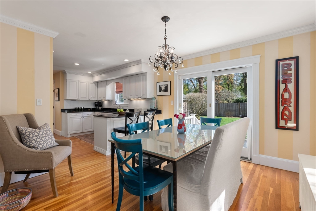 241 Weston Road Wellesley, MA 02482 - Photo 11 of 27 a view of a dining room with furniture window and wooden floor