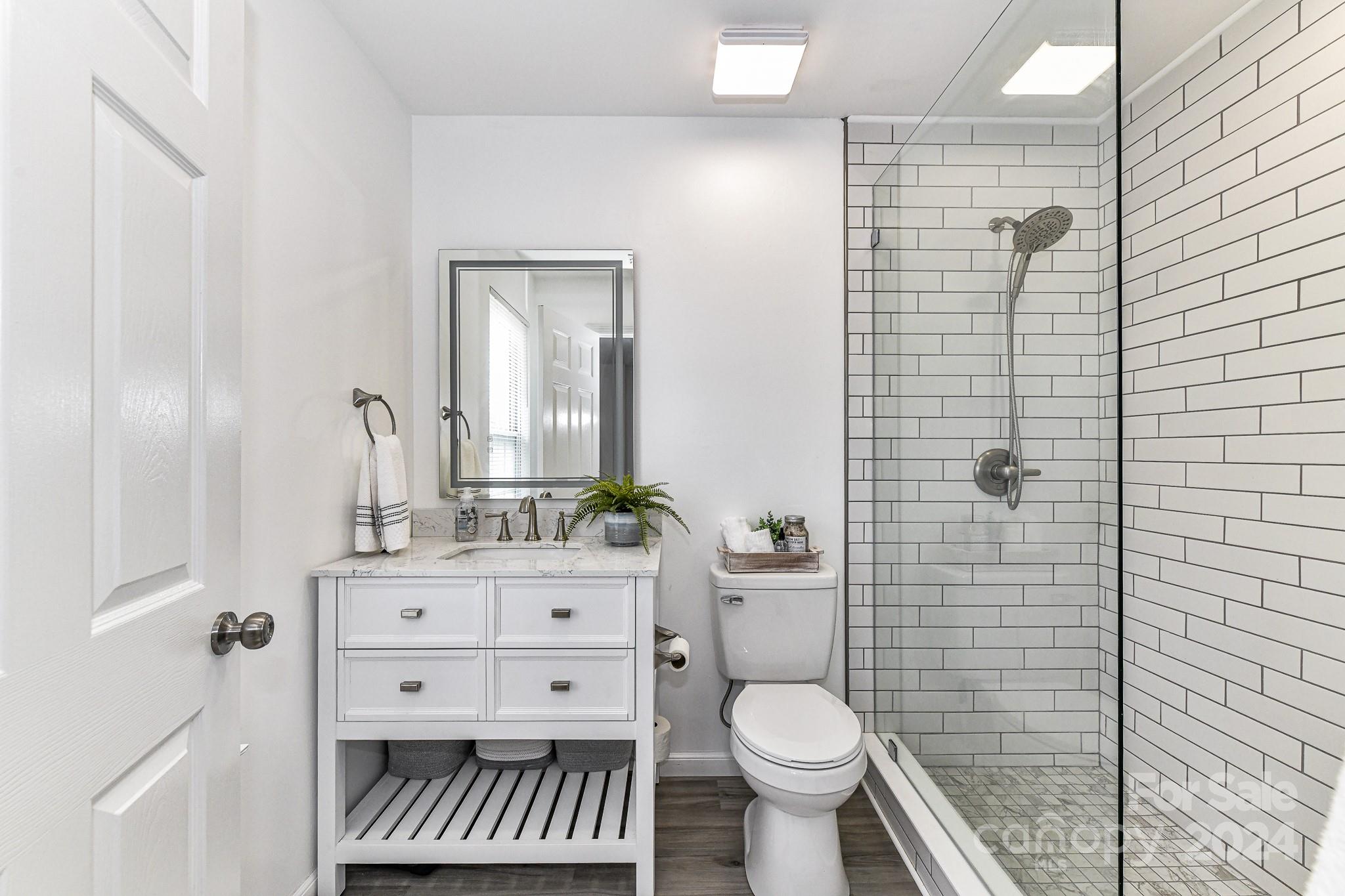 9665 Bailey Road Cornelius, NC 28031 - Photo 19 of 31 a bathroom with a sink a toilet and shower