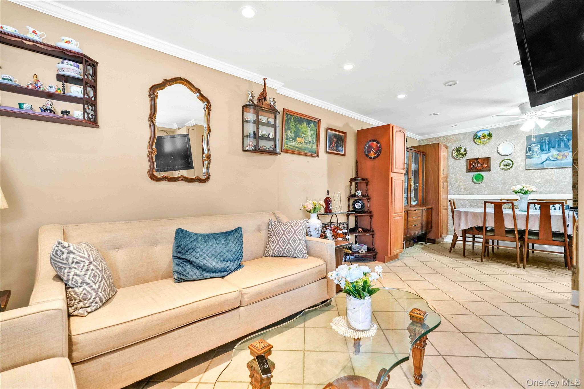 1623 George Street Queens, NY 11385 - Photo 8 of 21 a living room with furniture and flat screen tv