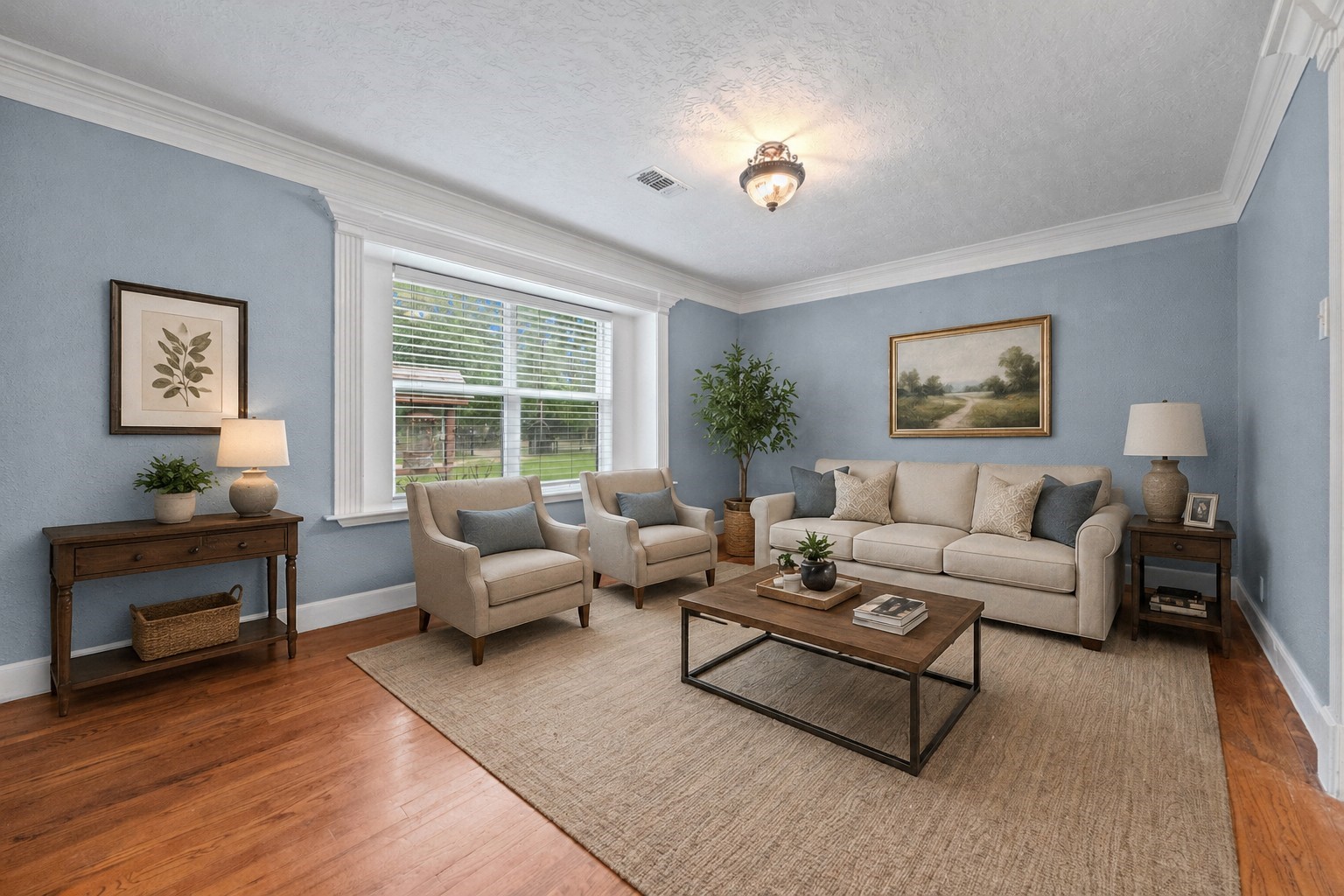 6742 Dusty Lane Conroe, TX 77306 - Photo 6 of 38 Living room staged with AI