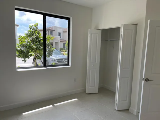 an empty room with a window