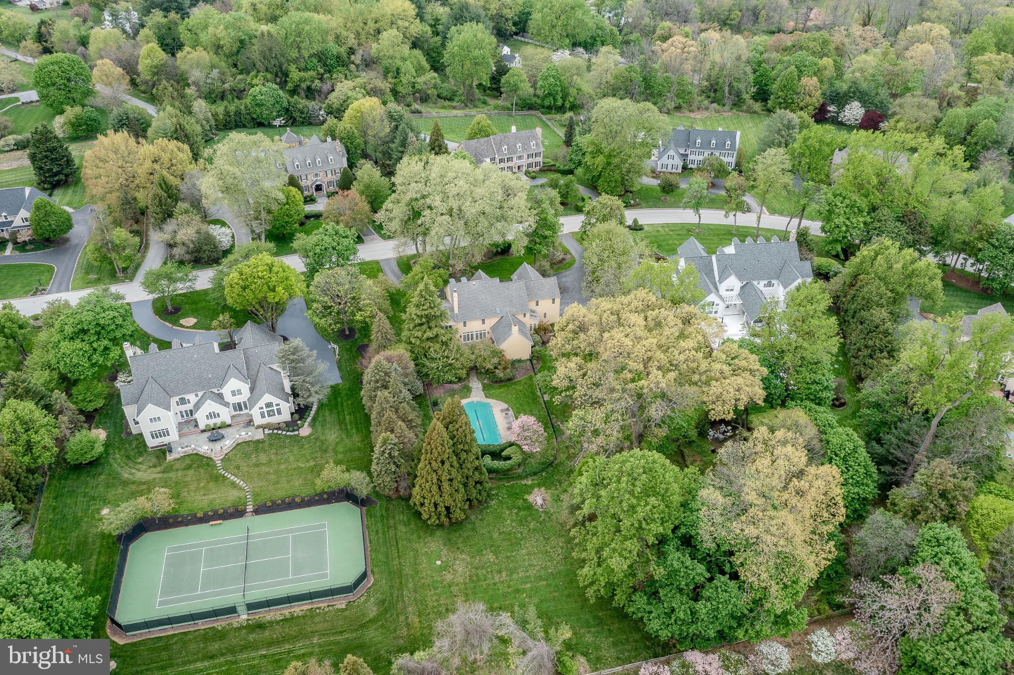 11 Harrison Drive Newtown Square, PA 19073 - Photo 79 of 80 Lush suburban oasis with tennis court.