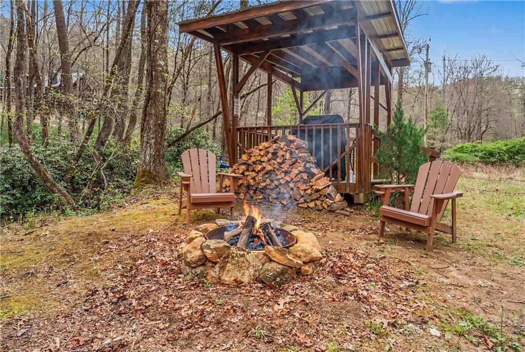 1790 Stanley Creek Road Cherry Log, GA 30522 - Photo 22 of 30 a view of a chairs and table in the backyard