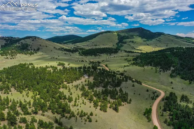 a view of a lake with a mountain