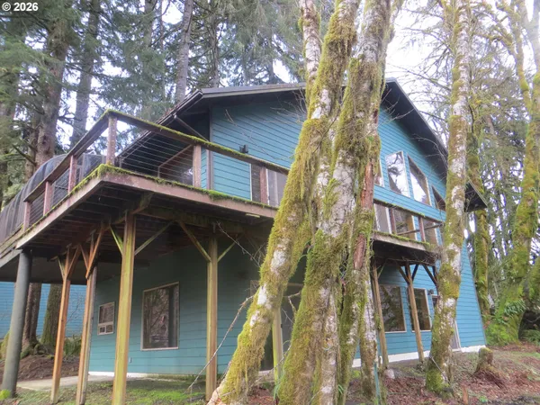 a view of a house with a tree