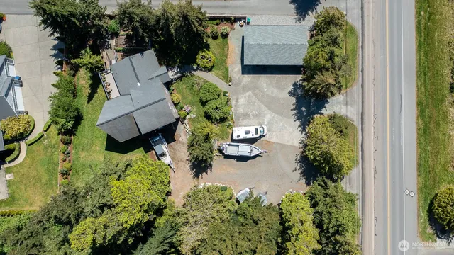 an aerial view of multiple house