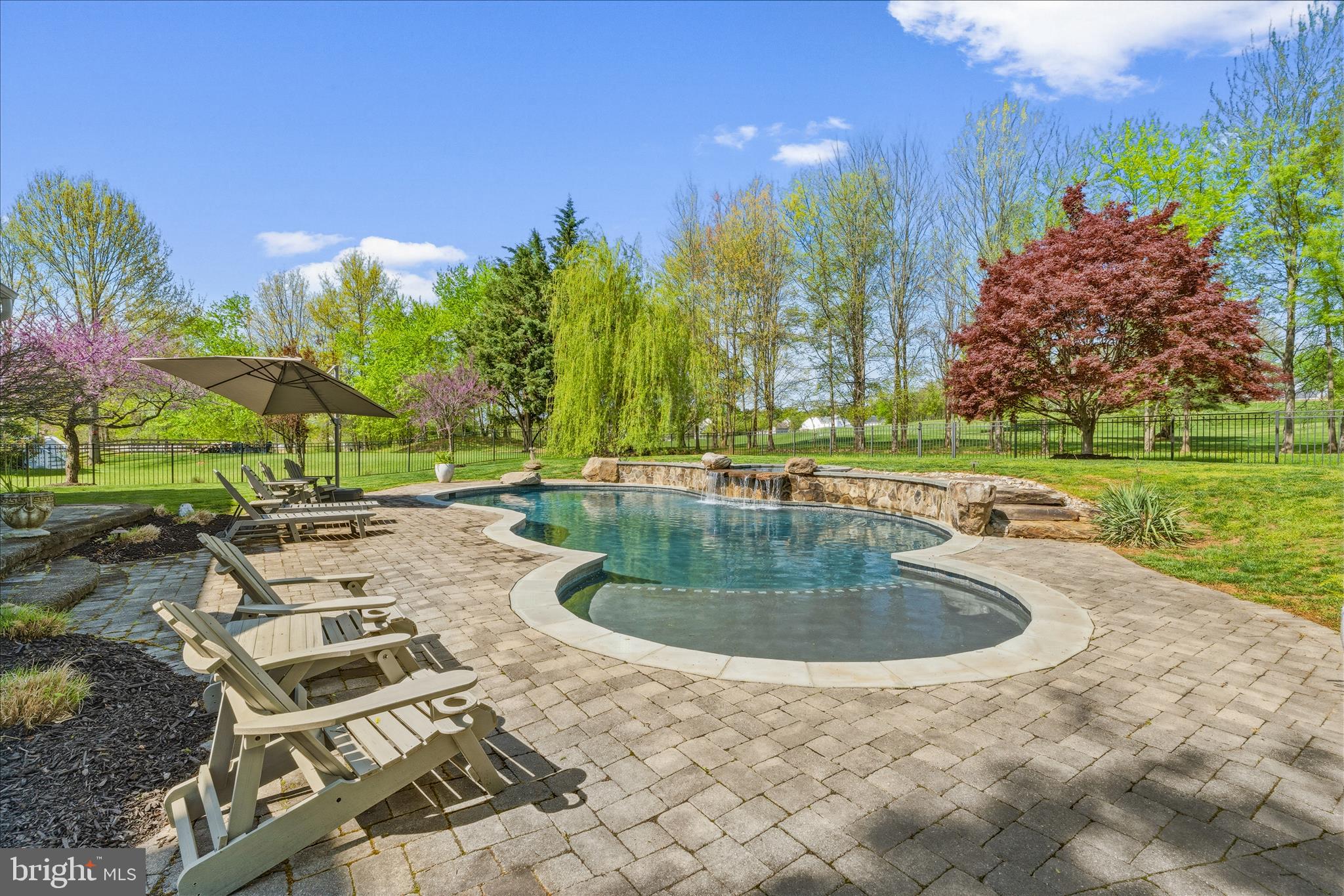 4114 Lomar Terrace Mount Airy, MD 21771 - Photo 64 of 91 a view of a swimming pool with a yard and palm trees