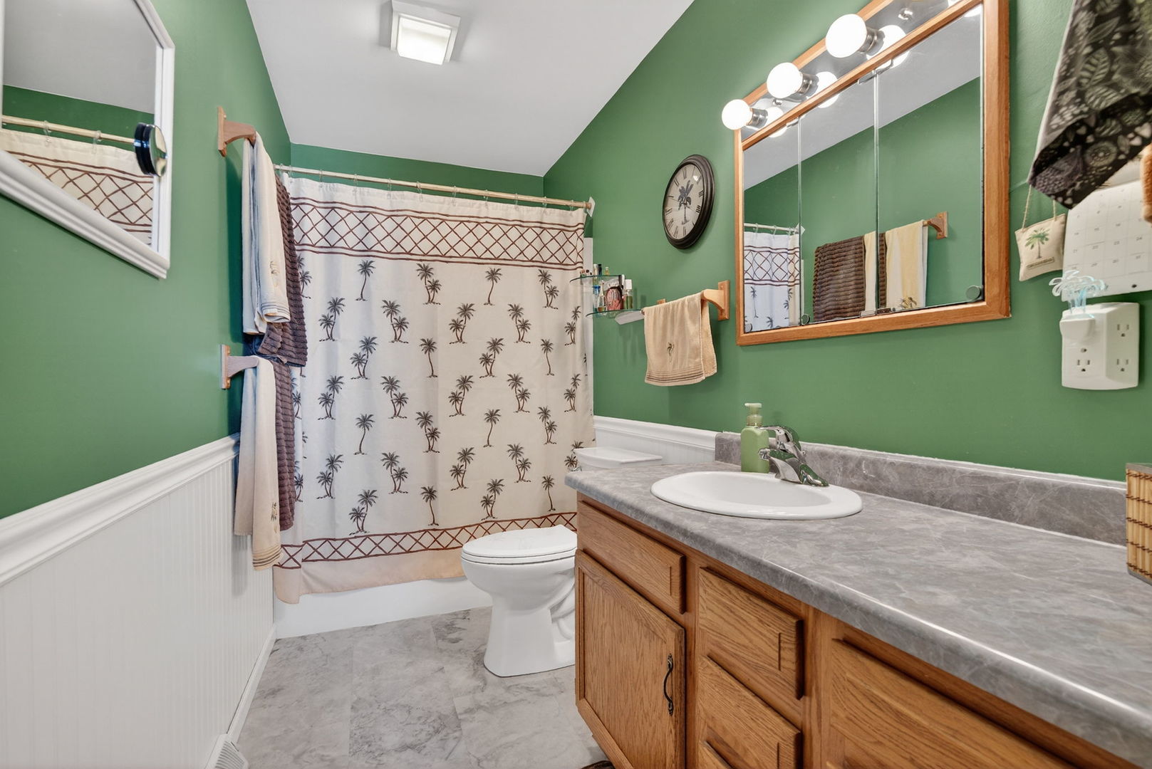 2420 North Dwight Road Morris, IL 60450 - Photo 20 of 38 a bathroom with a granite countertop sink and a mirror