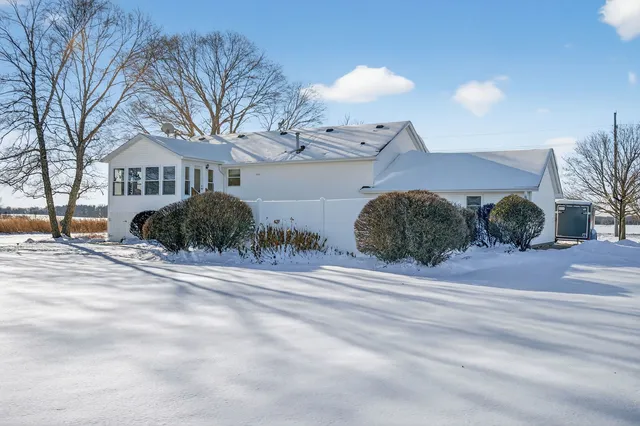 a view of road and trees