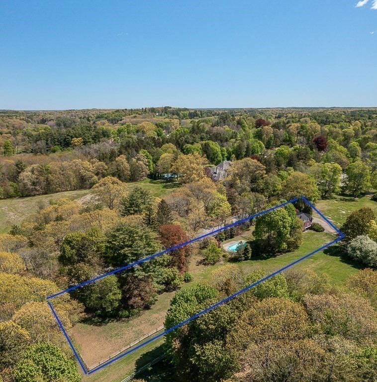 60 Walnut Road Wenham, MA 01984 - Photo 38 of 42 an aerial view of house with yard and mountain view in back