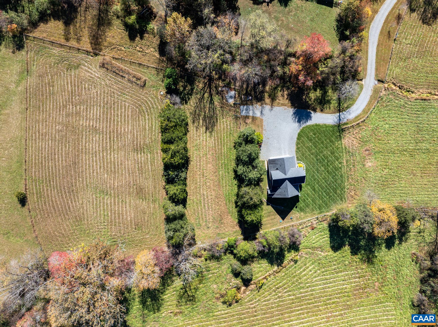234 Creek Road Afton, VA 22920 - Photo 6 of 68 an aerial view of a house with a garden