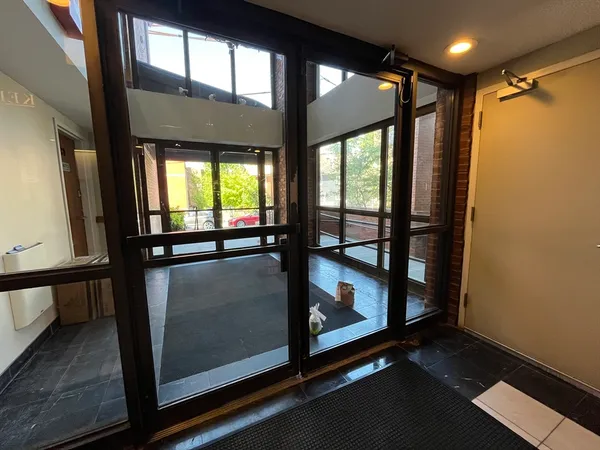 a front view of a building