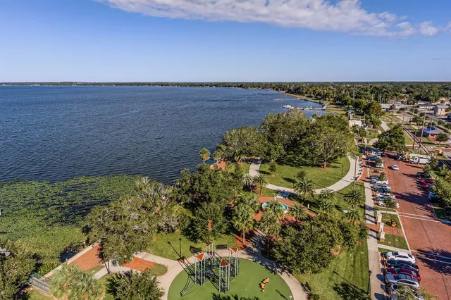 an aerial view of a city