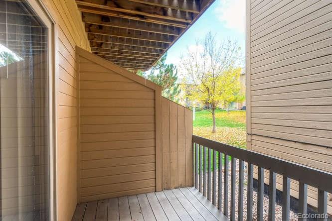 206 South Oman Road Castle Rock, CO 80104 - Photo 20 of 25 a view of a balcony with wooden floor and a pot