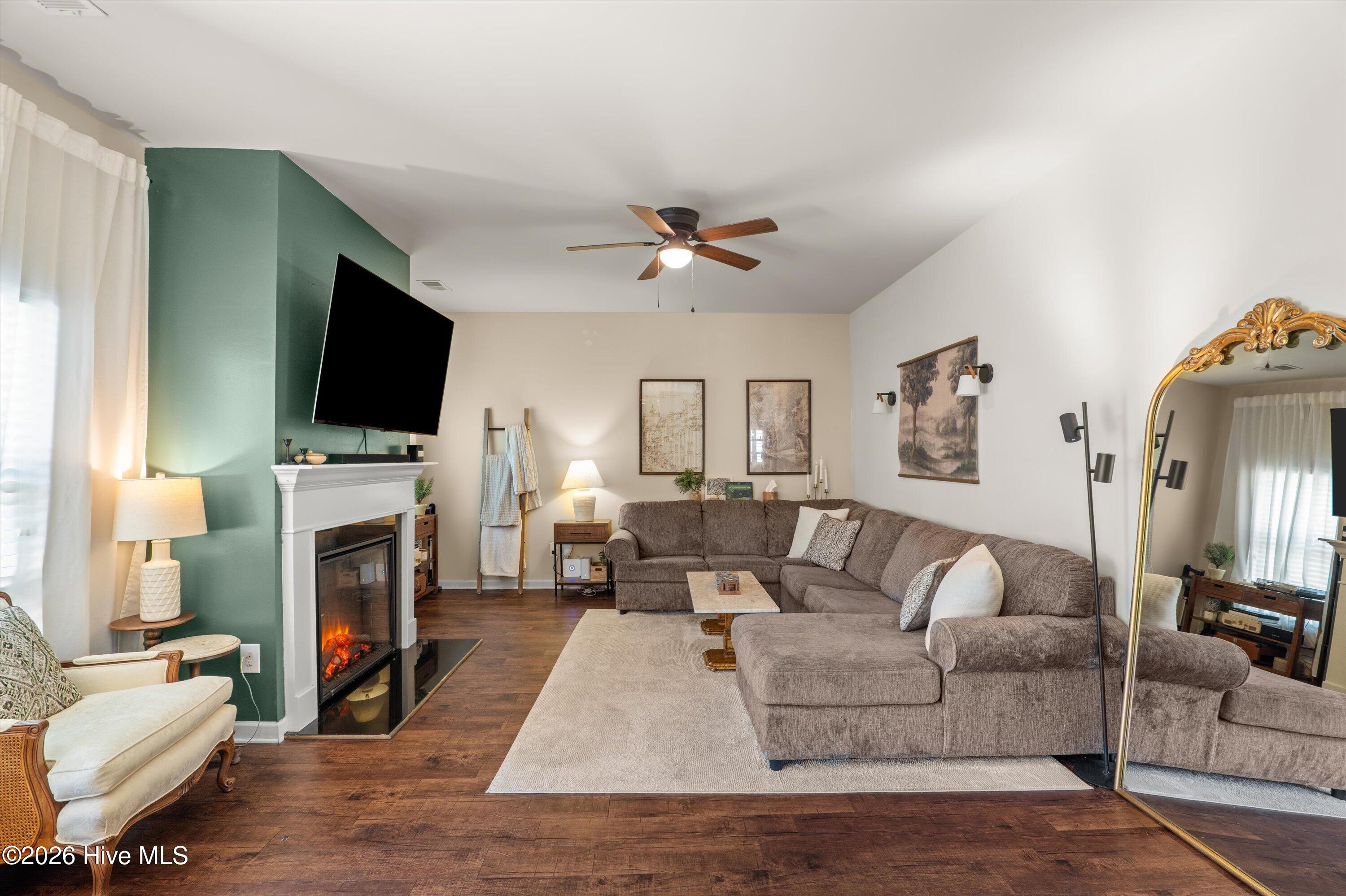 136 Sims Court Augusta, GA 30909 - Photo 15 of 35 Great room with electric fireplace