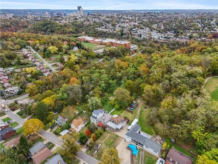an aerial view of a city