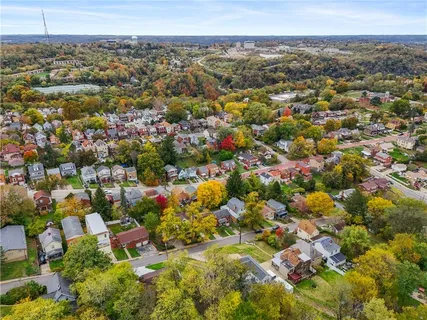 an aerial view of multiple house