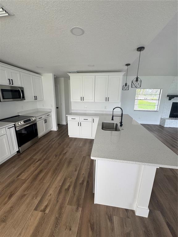 18208 State Road 52 Land O Lakes, FL 34638 - Photo 9 of 44 a kitchen with a sink a stove and cabinets