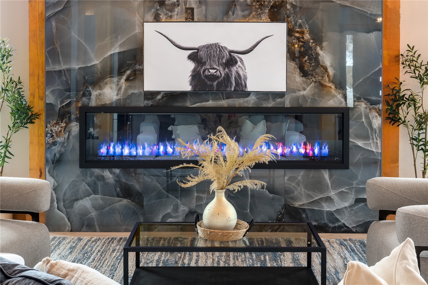 200 Sundance Court, Unit 1 Steamboat Springs, CO 80487 - Photo 9 of 50 Detailed view of a glass covered fireplace