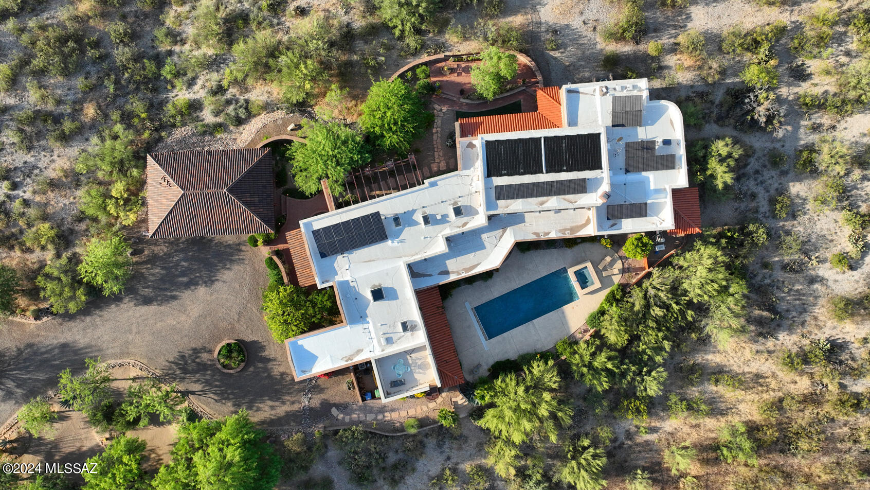 11725 East Spanish Ridge Place Tucson, AZ 85730 - Photo 48 of 51 an aerial view of house with yard