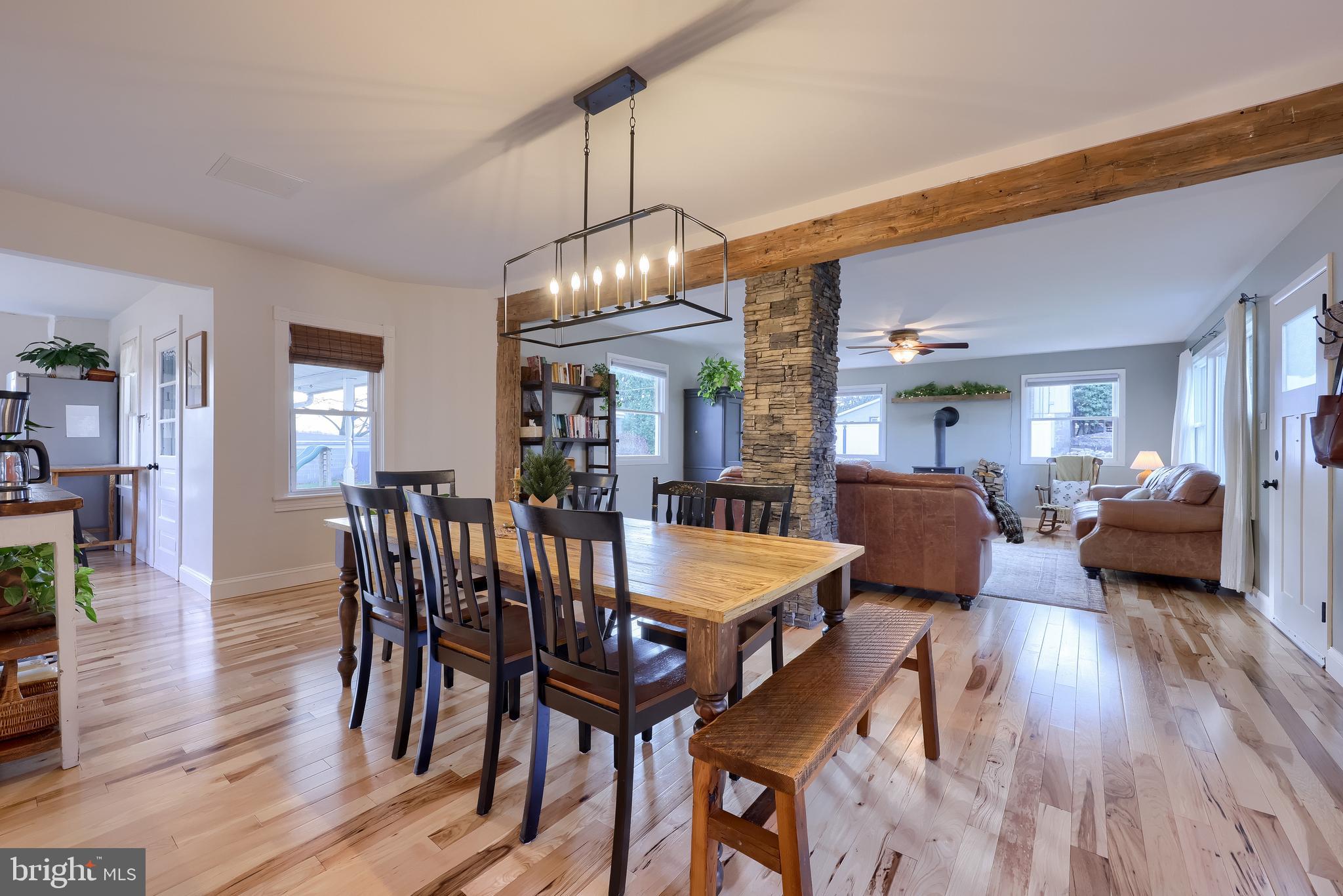 770 Mohns Hill Road Reading, PA 19608 - Photo 13 of 53 a view of a dining room with furniture and wooden floor