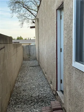 a house view with a backyard space