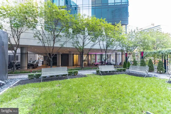 a view of building with potted plant