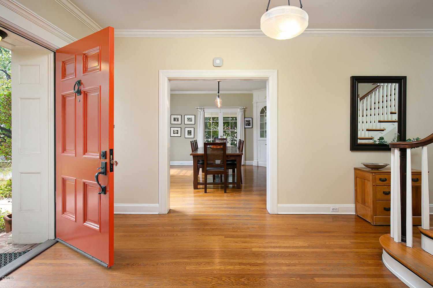 1041 Prospect Boulevard Pasadena, CA 91103 - Photo 12 of 47 a view of a livingroom with wooden floor and a chandelier