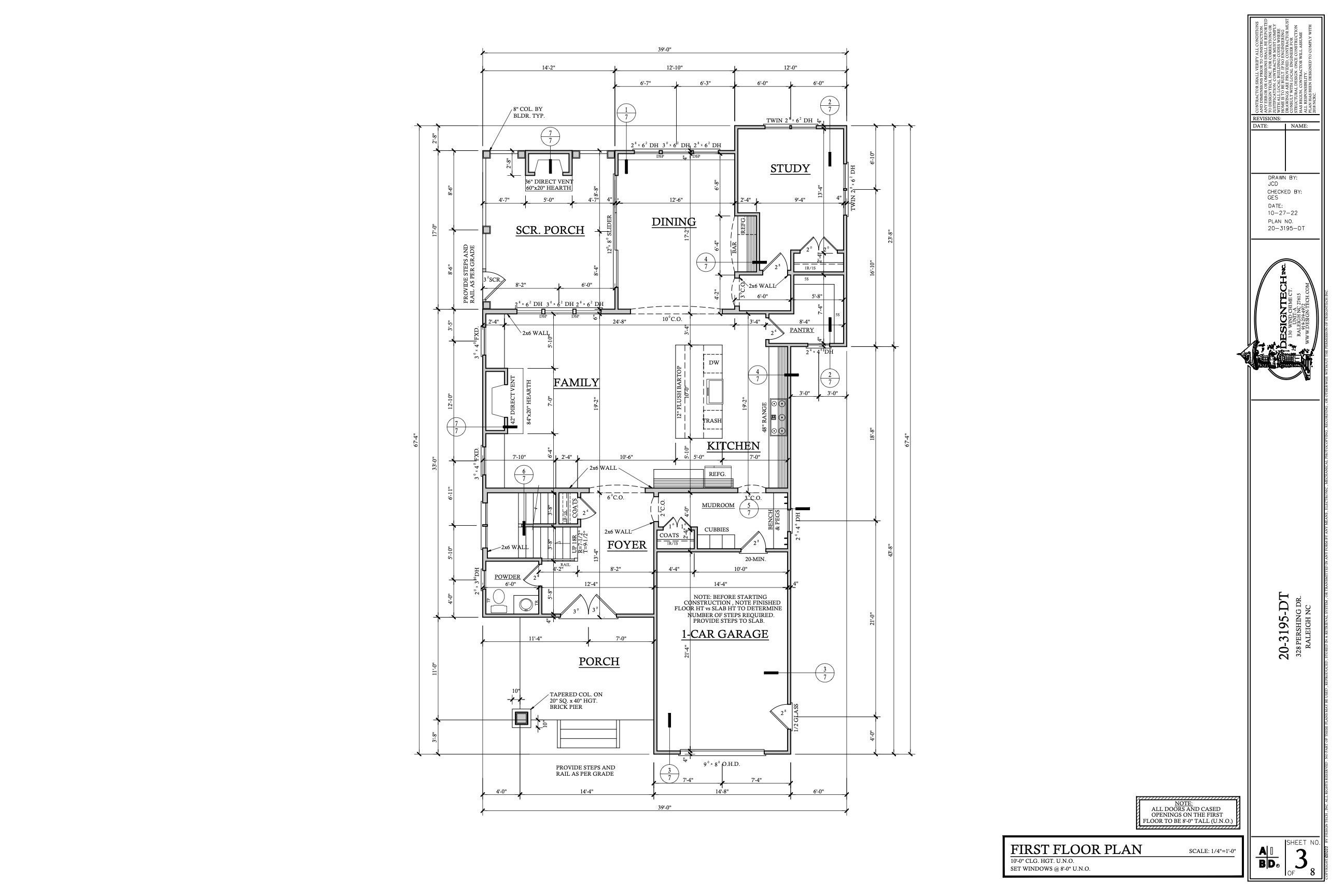 328 Pershing Road Raleigh, NC 27608 - Photo 13 of 14 First Floor Plan