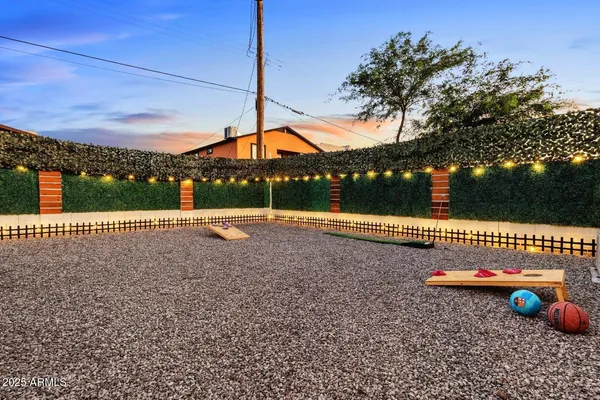 a outdoor space with chairs