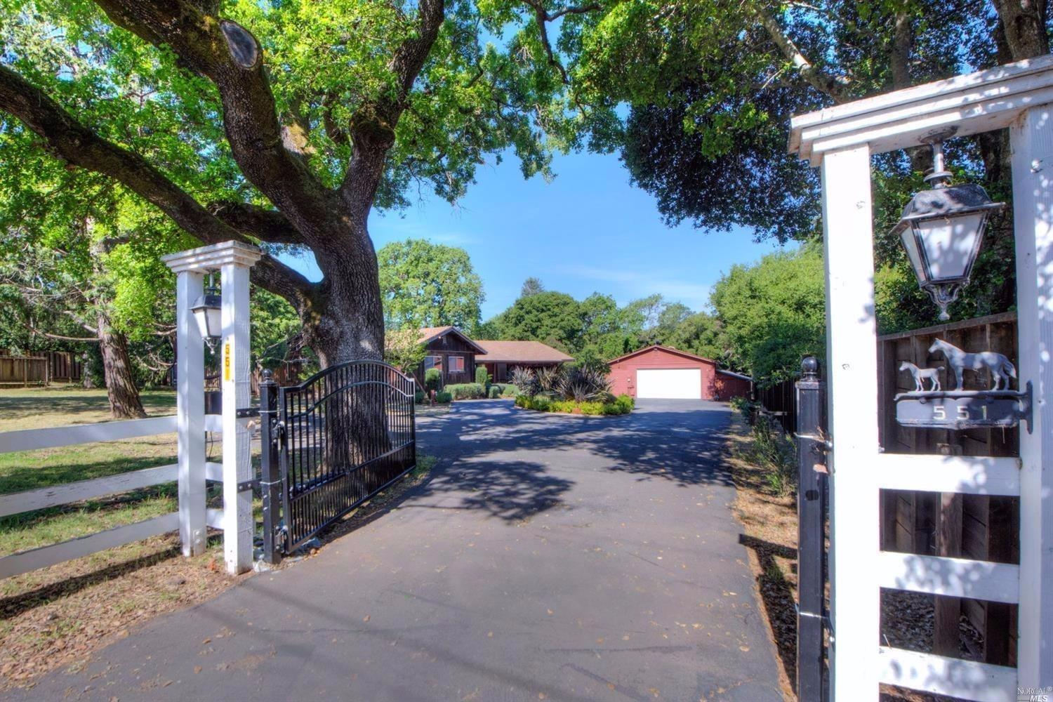 551 McClay Road Novato, CA 94947 - Photo 1 of 1 There is an electric gated entrance to the property at 551 McClay Rd. Notice the garage straight ahead. That is garage #1. Garage #2 is directly behind it. The two garages are roughly 1500 sq. ft.