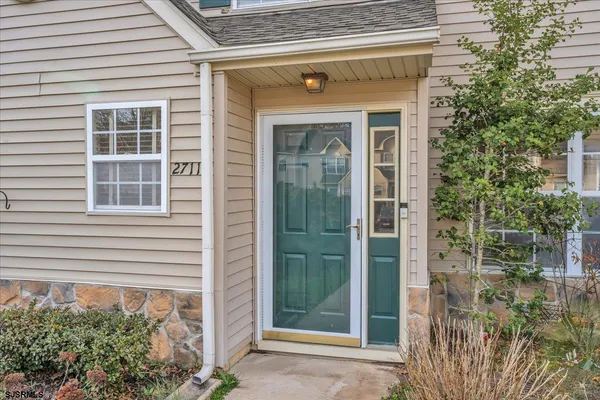 a view of a door of a house