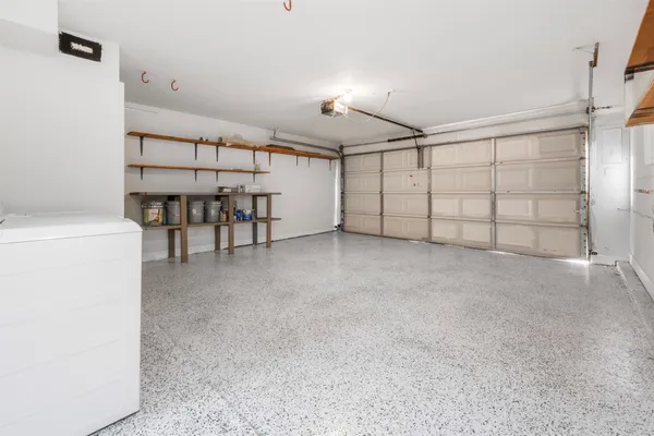 a view of a garage